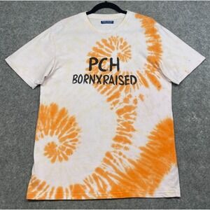 Born X Raised PCH Tie Dye T Shirt Orange Medium